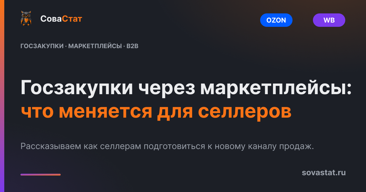 Госзакупки через маркетплейсы: что меняется для селлеров